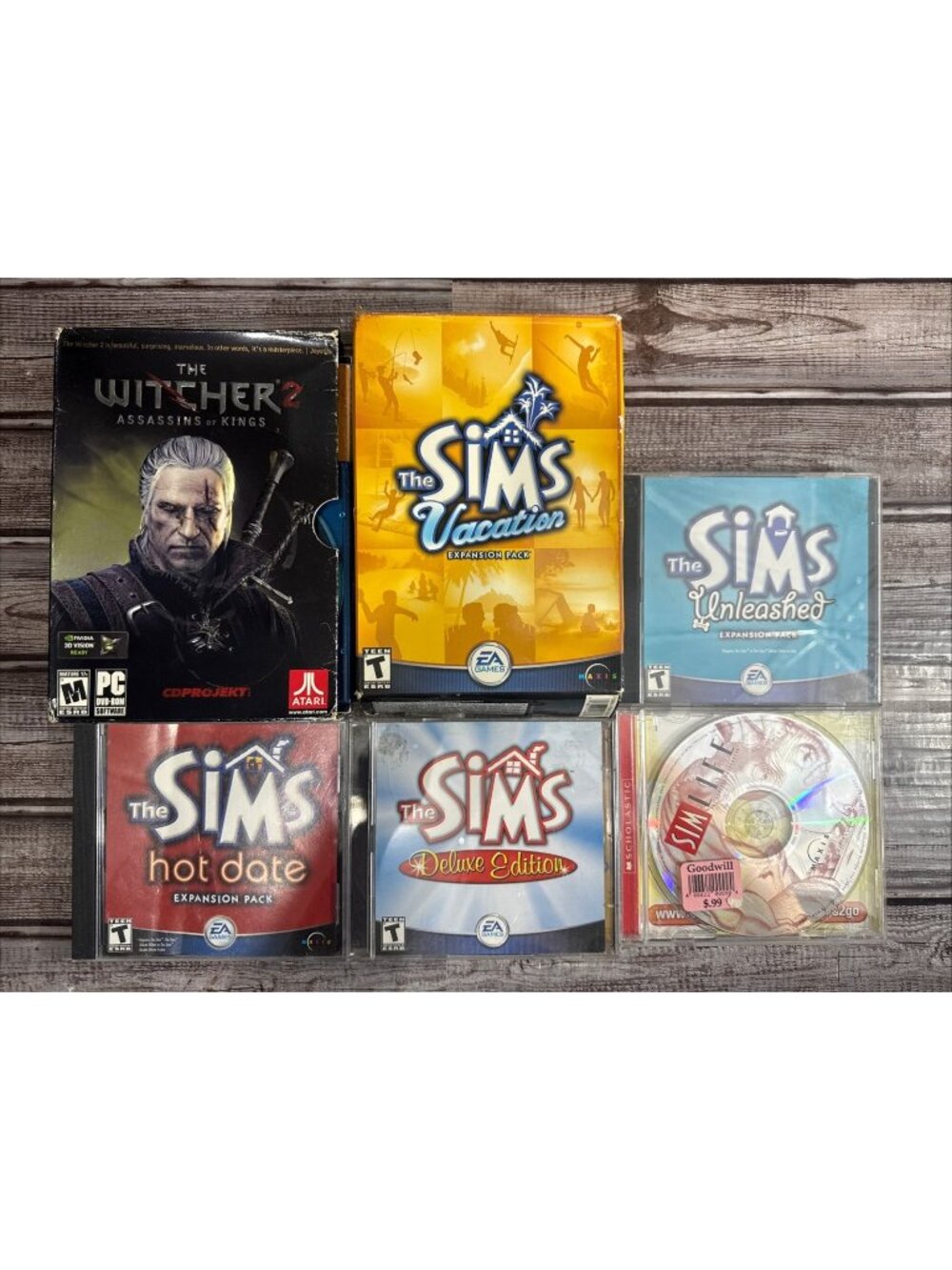 Sims Pc-Game Lot Of 5 And witcher2 - Picture 1 of 2